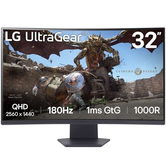 Monitor LED Gaming Curbat LG / 31.5" / QHD 2560x1440 / 180 Hz / 1 ms
