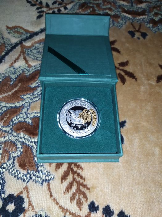 Монета  Филин пруф 200 тенге