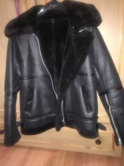 Geaca piele cu blana,femei