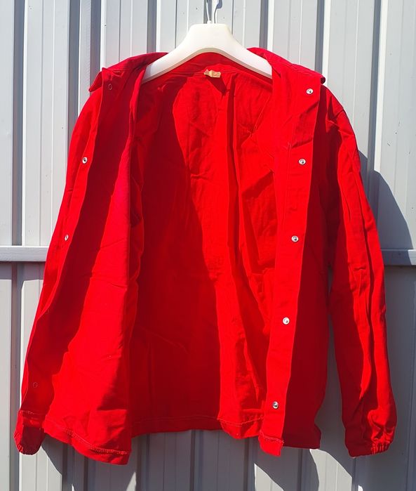 Costum salopeta rosu 46 / bumbac