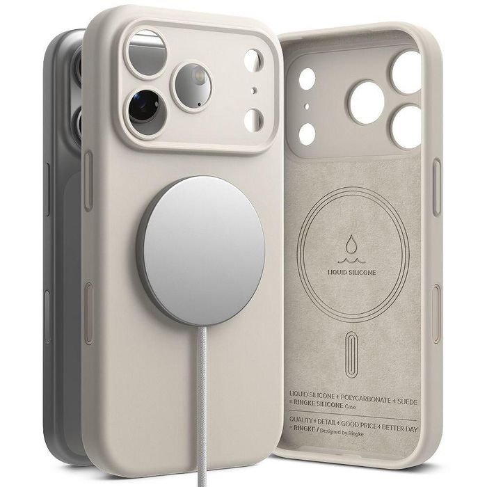 Калъф ringke silicone magnetic magsafe за iphone 17 pro max в цвят sto
