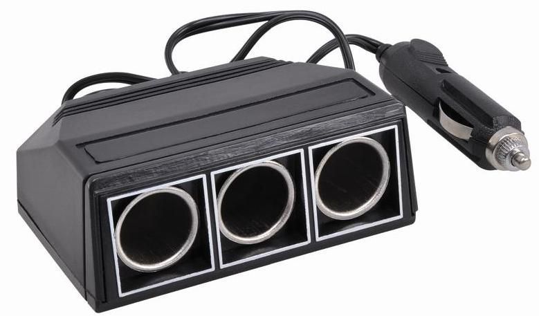 Priza auto tripla Automax 12V 1A, max.100W cu cablu de 80cm