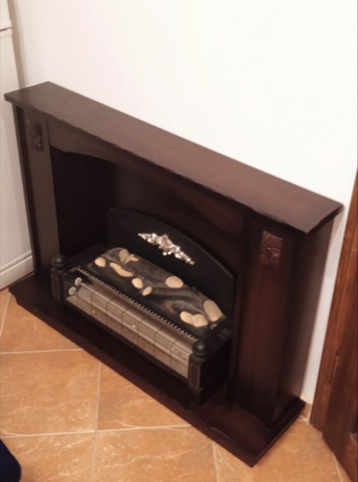 Semineu electric Yeominster Anglia, efect foc lemne, radiator caldura