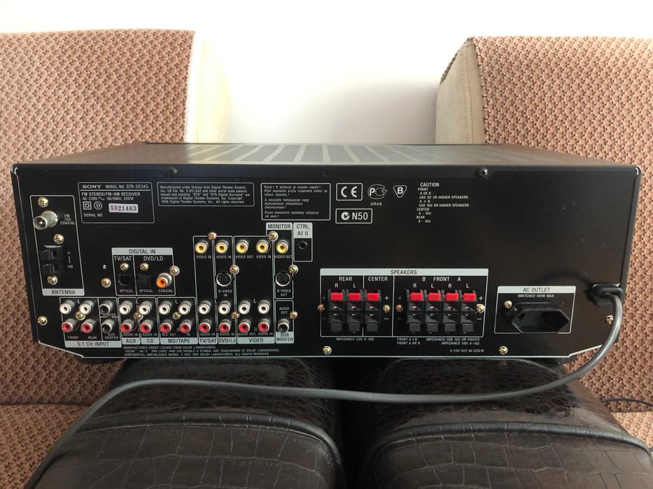 Sony STR-DE 545 Receiver 5.1 Digital A/V Control Center 24BIT.  CA NOU