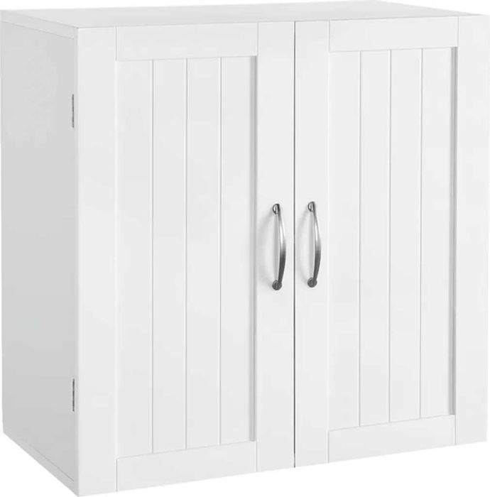 Dulap suspendat MDF, 2 niveluri, usa dubla, alb |R 592548 White