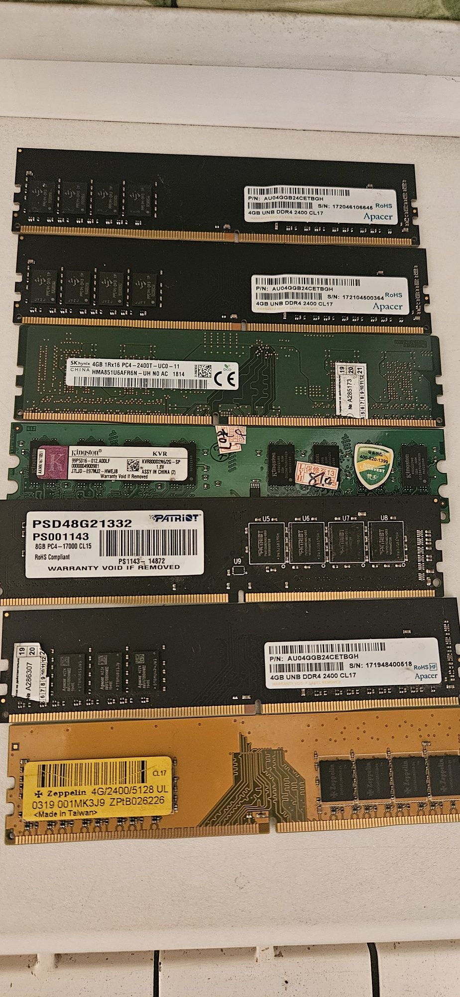 Процессоры Core i5 7400,i3 7100,i3 6100,Ryzen 3200G,озу DDR4-2400 4gb