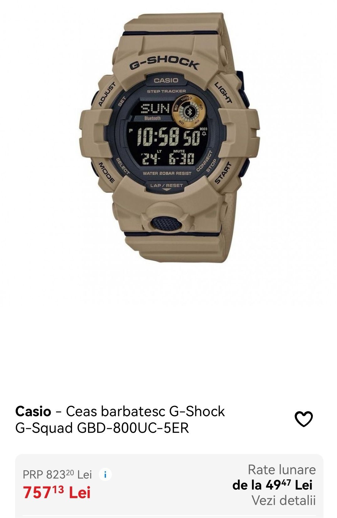 Ceas G-Shock military Bluetooth connection