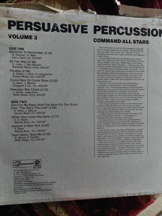 Discuri vinil de colectie-1959,1966,1978-Persuasive Percussion (jazz)