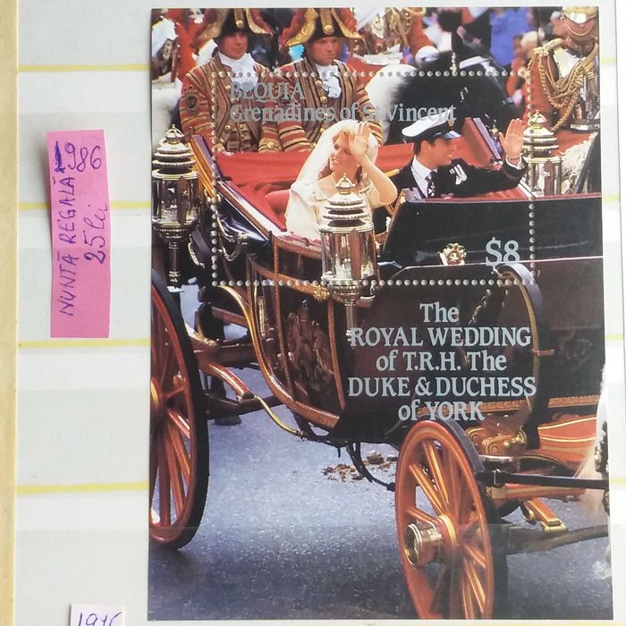 Timbre din San Marino,Vatican si Printesa Diana si Ducele de York