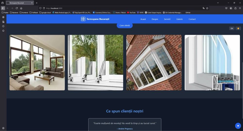 Website de prezentare “Termopane Bucuresti”