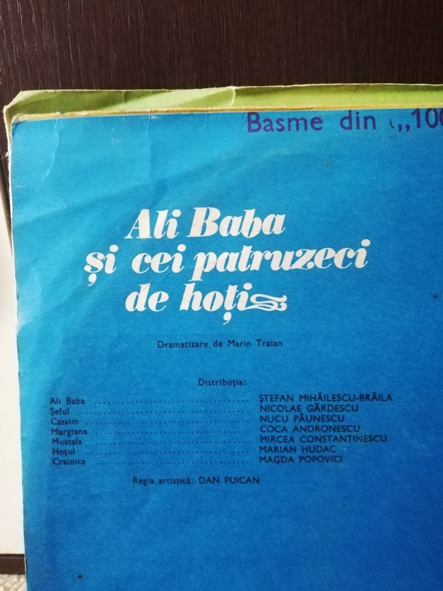 Disc vinil pick up povesti Ali Baba si cei 40 de hoti si Farizada