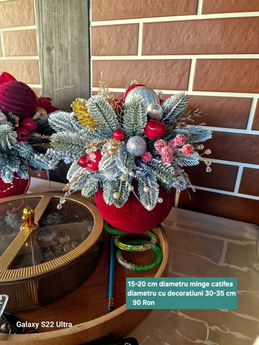 Aranjamente de Crăciun realizate manual