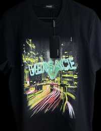 Черна мъжка тениска Versace