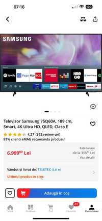 Televizor Samsung 189 cm