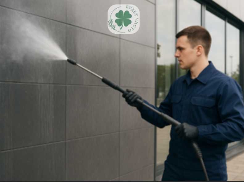 Профессиональная мойка фасадов зданий (Кешер).