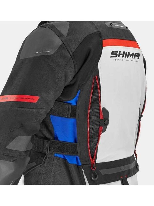 Мъжко текстилно мото яке SHIMA DUNE Red/Blue,протектори,вентилация