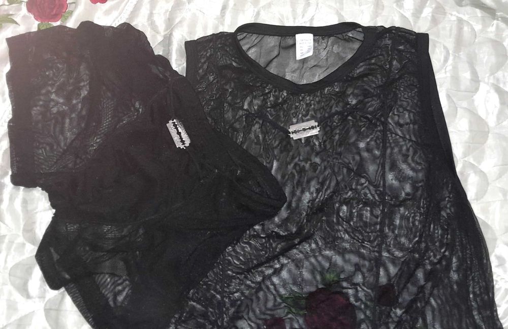 Нов комплект луксозно,мъжко мрежесто бельо