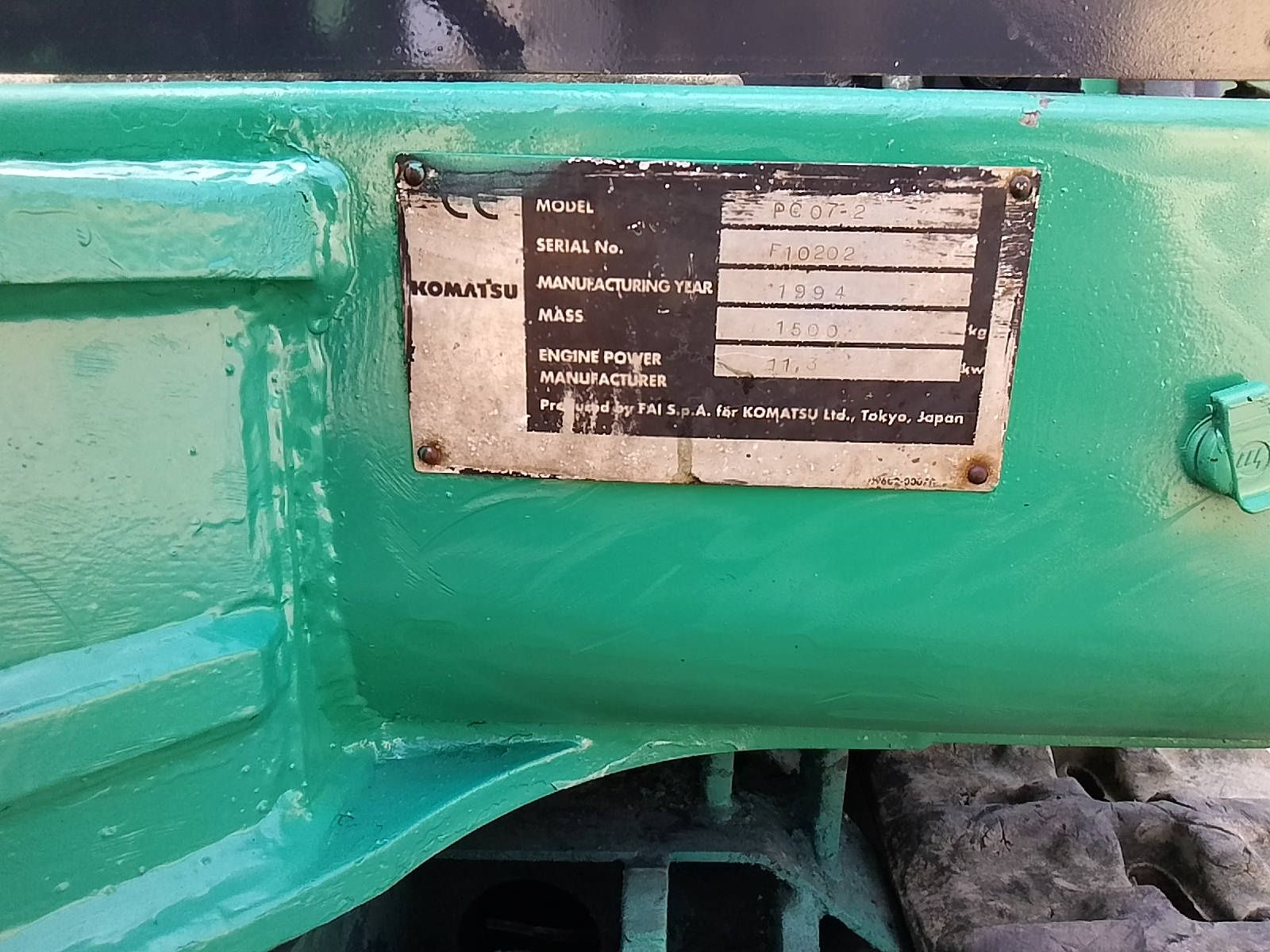 Mini excavator Komatsu pc07-2