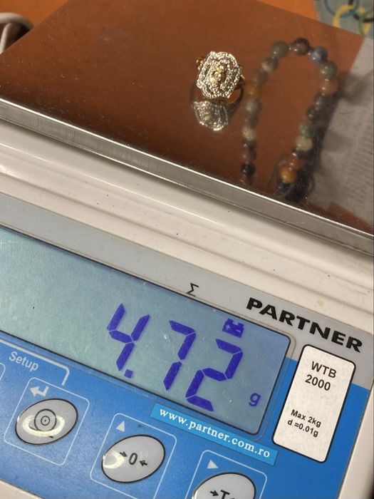 Inel vintage aur 18kt.cu diamante 0.25ct