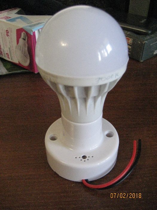 Датчик звука с патроном и LCD лампой