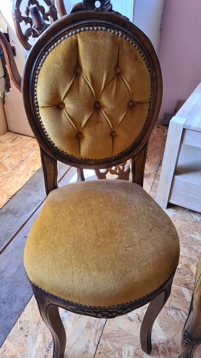 Set canapea lemn masiv si 2 scaune extraordinare unice