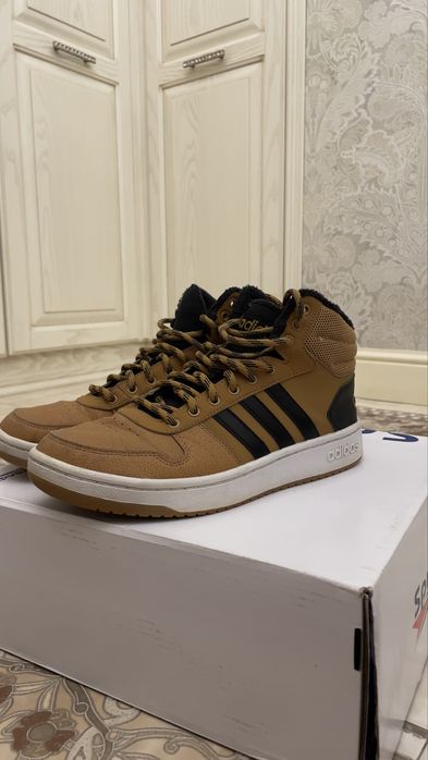 Мужские зимние кроссовки Adidas Hoops 2.0 Mid, утепленные