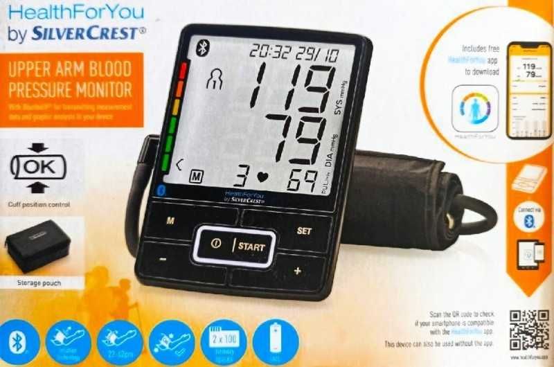 Апарат за Кръвно Налягане с Bluetooth SILVERCREST SBM 69