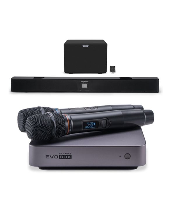 Караоке-система EVOBOX + SE 200D + EvoSound Bar серый