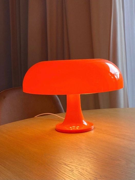 Lampa tip ciuperca portocalie, mushroom lamp