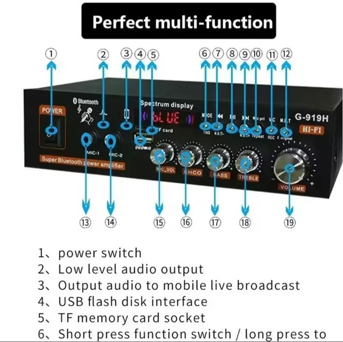 Караоке усилвател G919 BT