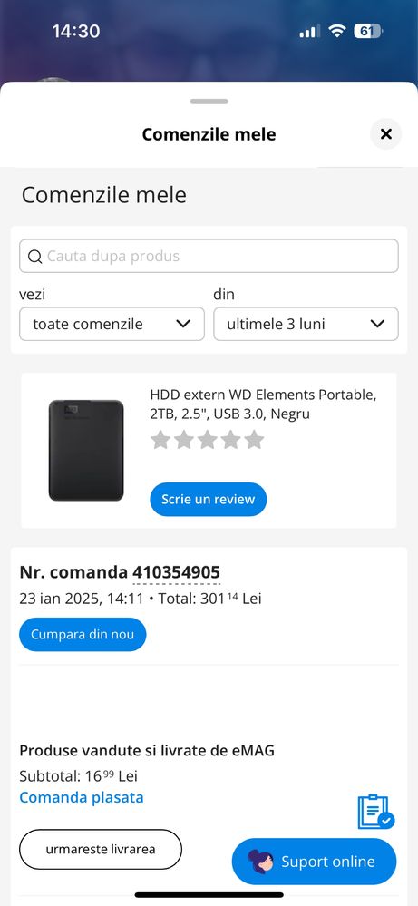 Hard disk extern western digital