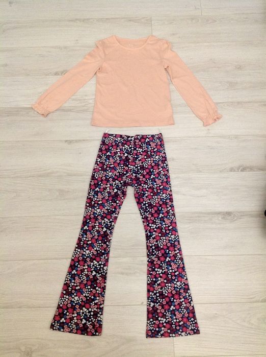 Set fete C&A marimea 128, pant+bluza bumbac, noi