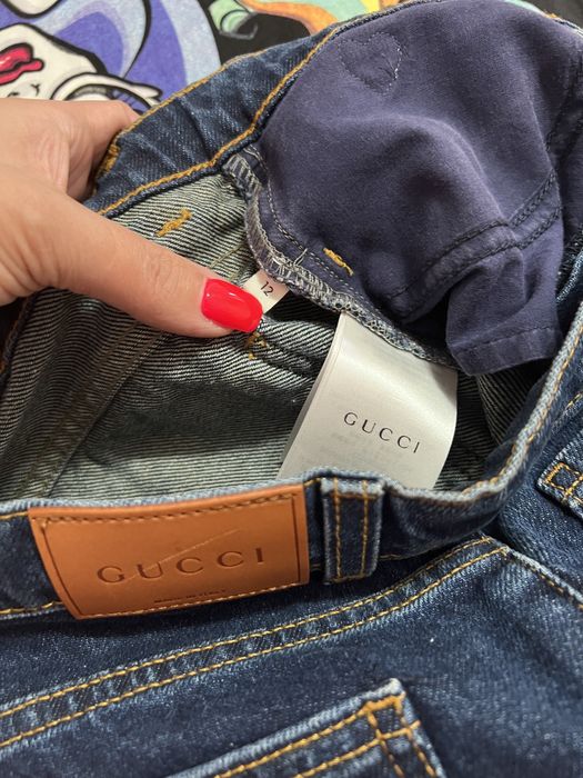 Оригинални Дънкови панталонки Gucci за момиче