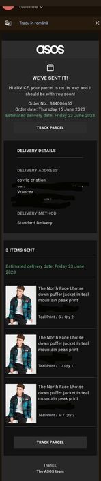 The North Face Nuptse 700 Lhotse S,M,L factura