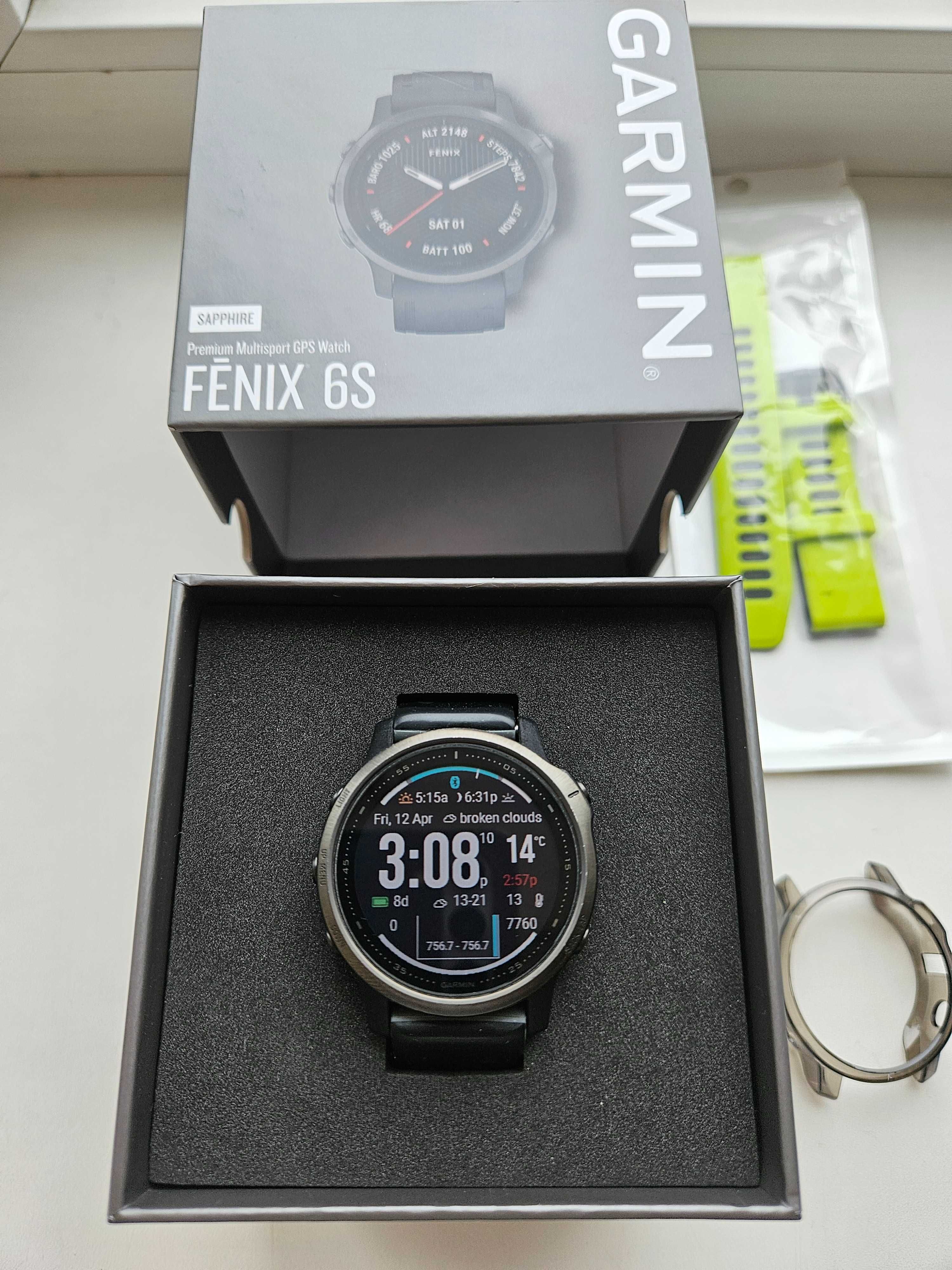 Смарт часы Garmin Fenix 6s Pro Sapphire с набором новых ремешков