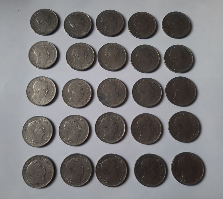 Lot 25 monede din 1943 - Regele Mihai