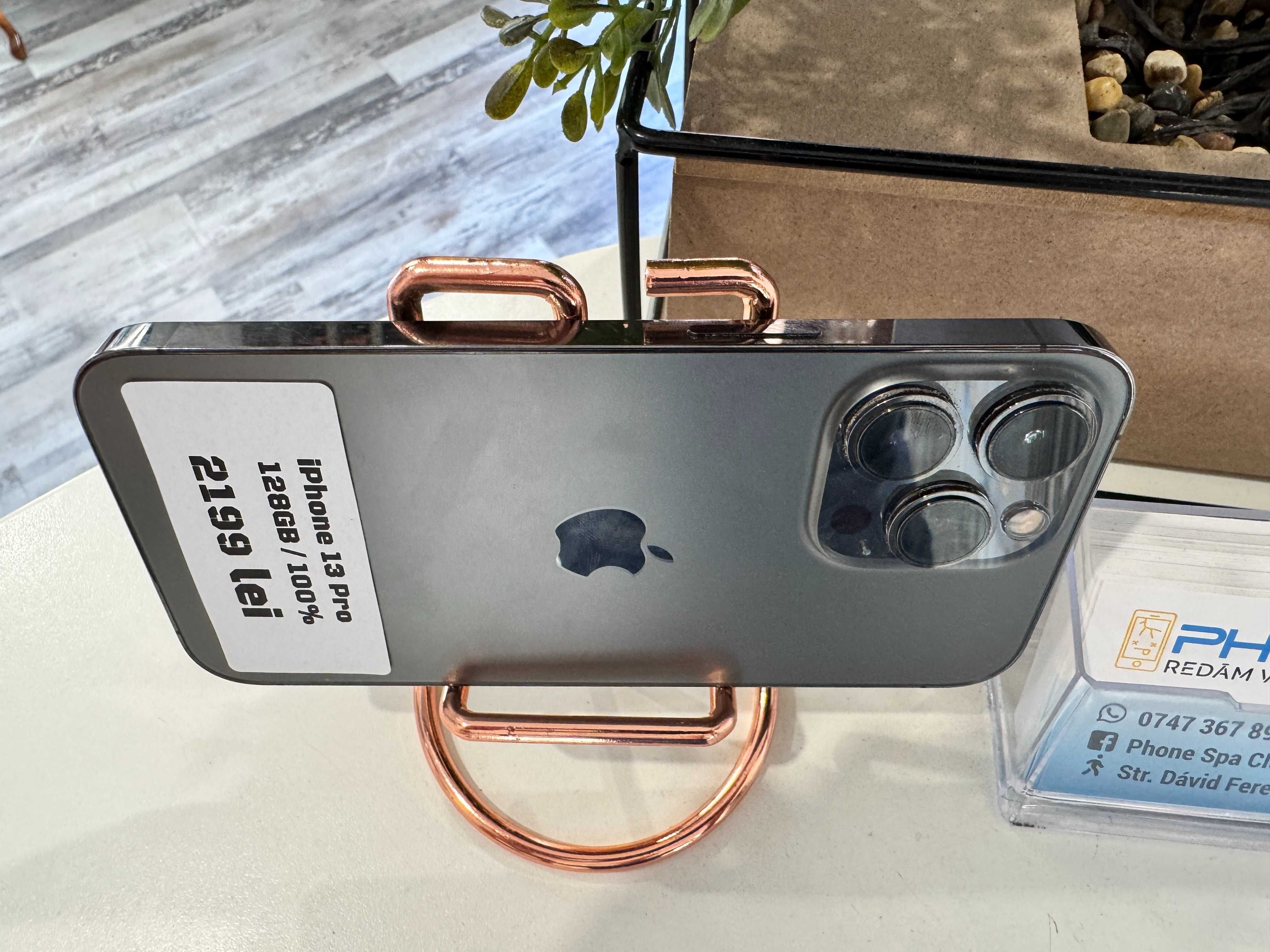iPhone 13 Pro Negru 128Gb 100% - Din magazin,cu garantie!