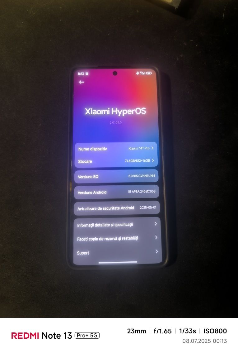 Xiaomi 14t pro 512gb spatiu, 16gb ram