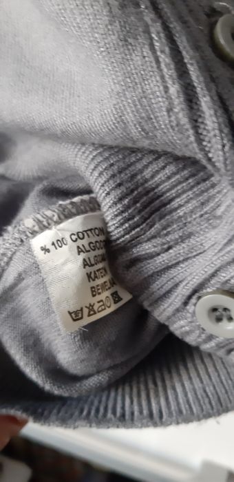 Pulover Tommy Hilfiger bumbac 100%,nou, gri fin superb S