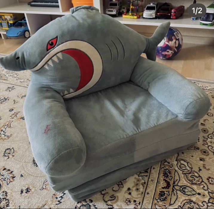 Детский матрас-диванчик акула