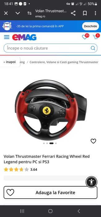 Vand volan thrustmaster ferrari