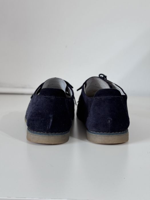 Pantofi din piele intoarsa bleumarin