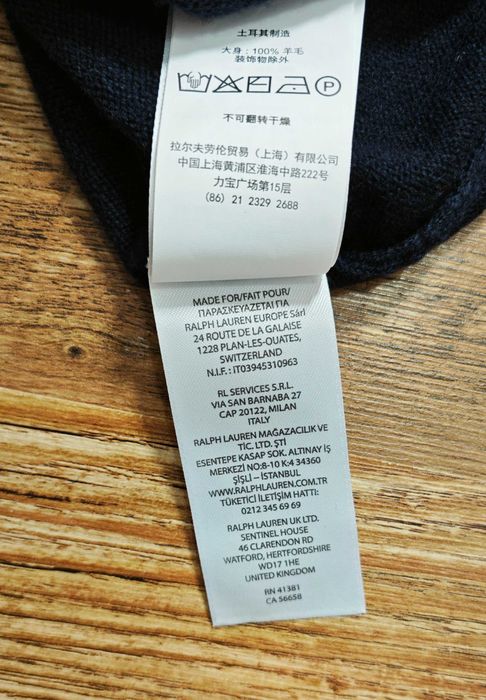 Ralph Lauren Оригинален мъжки пуловер с поло яка и мече  размер М