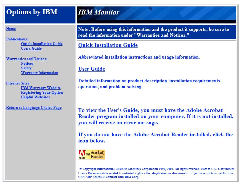 IBM Monitor CD [Software PC]