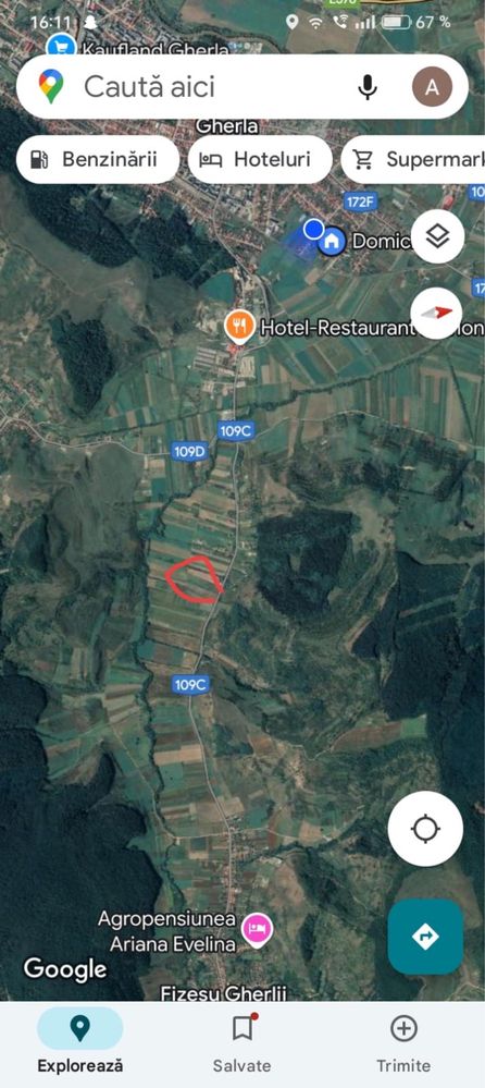 Vând teren intravilan, Fizeșu Gherlii, zona Moncea