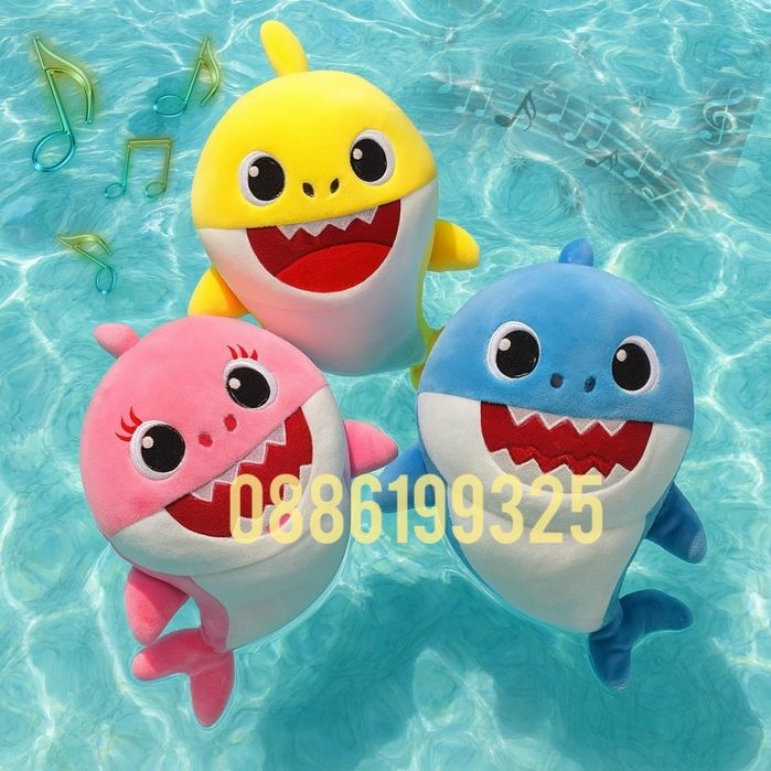 Музикална Плюшена играчка Baby Shark Бейби Шарк плюшена Акула