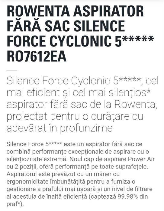 Aspirator Rowenta silent force