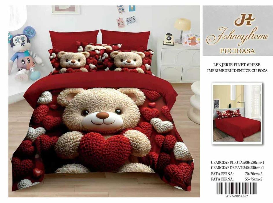 Lenjerie de pat finet 3 D