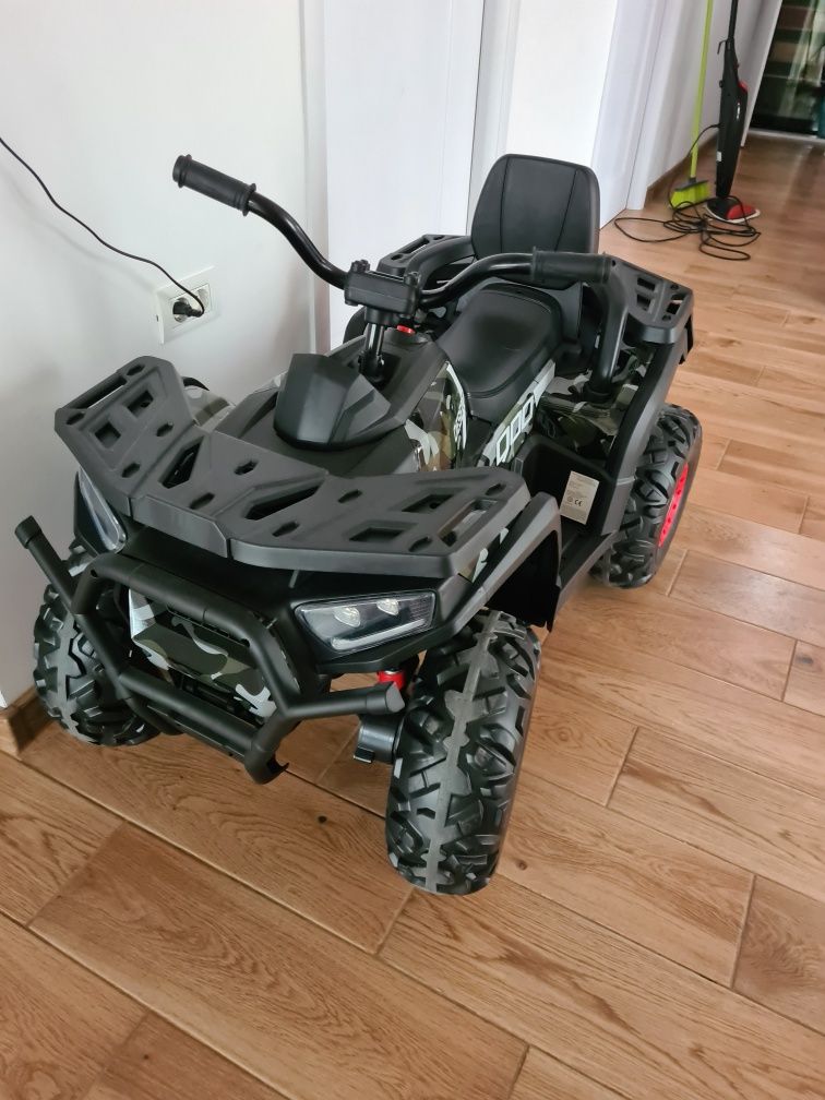 ATV electric 4x4 Premier Desert, 12V, roti cauciuc EVA, MP3, camuflaj