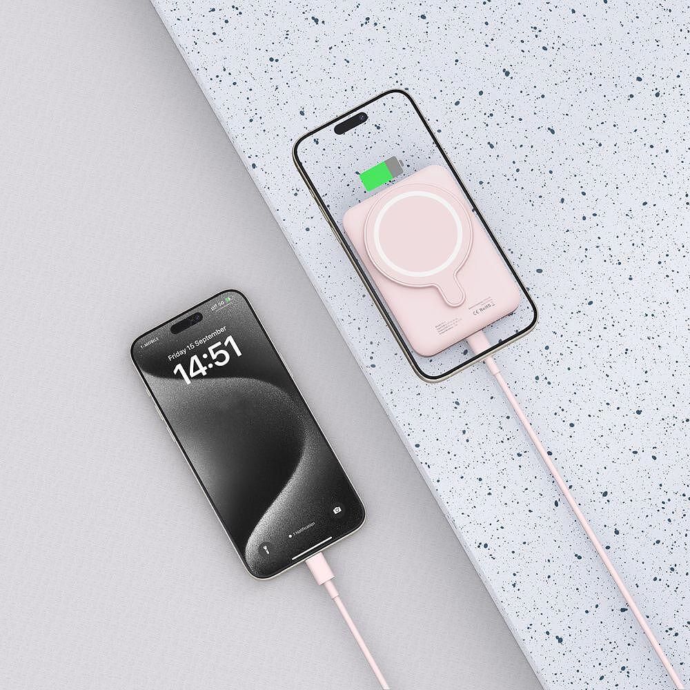 Батерия tech - protect lifemag magsafe power bank 5000mah розова